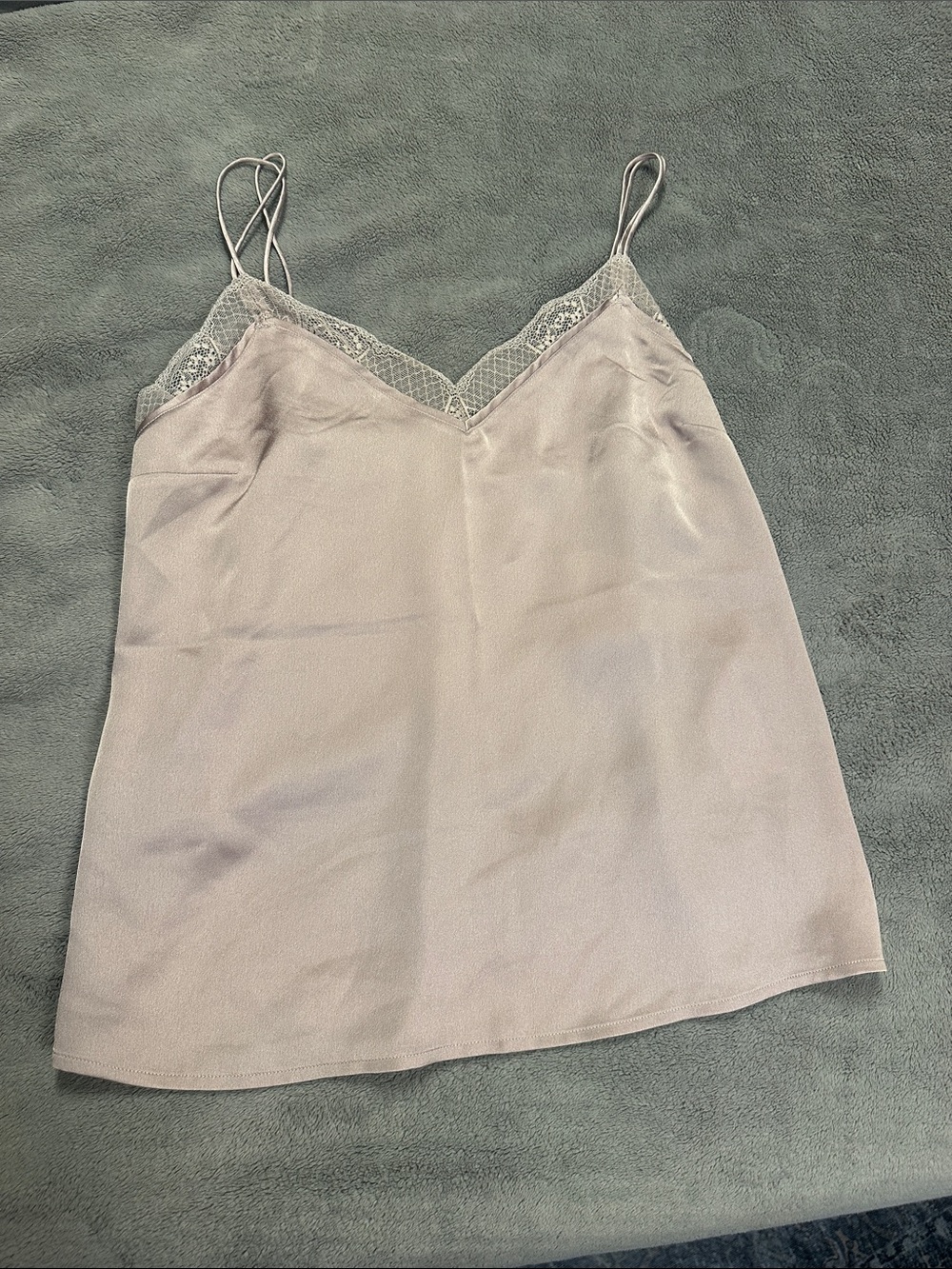 Abercrombie & Fitch Mauve/Lavender Lace-Trim Slip Cami NWT size M
